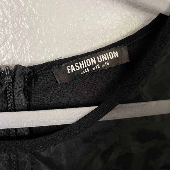 Fashion Union x ASOS - Black Mesh Romper - Picture 3 of 3